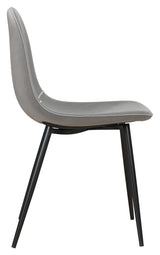 Calvin Dining Chair in Gray Velour