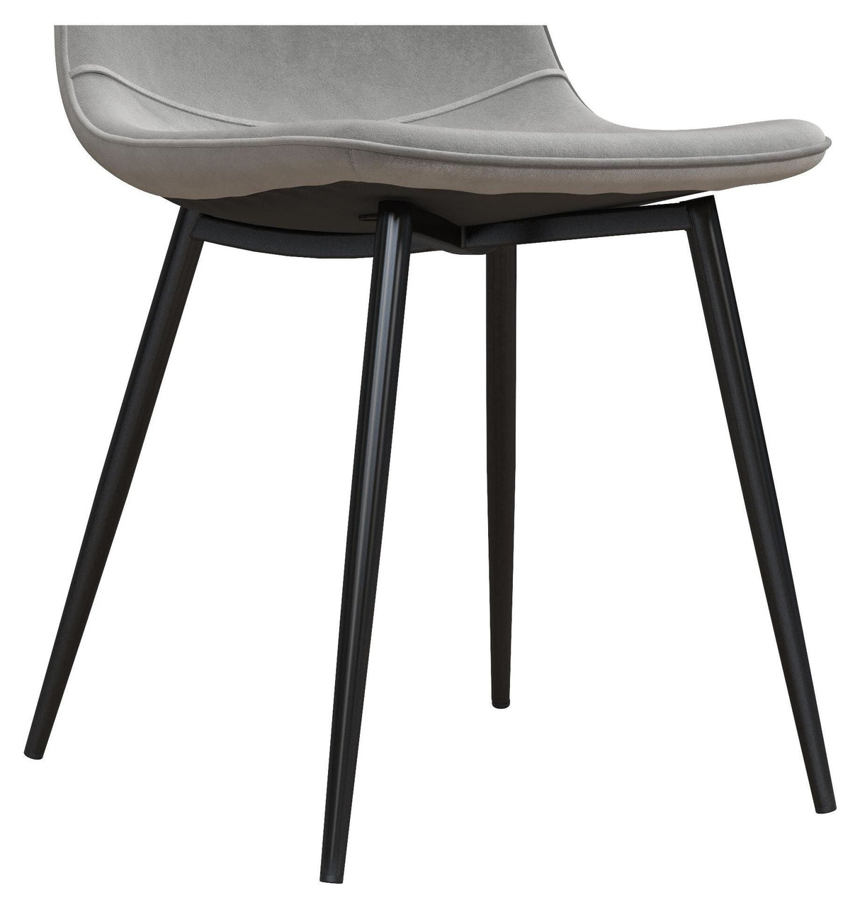 Calvin Dining Chair in Gray Velour