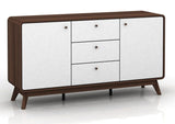 Carl Sideboard in walnut/white foil