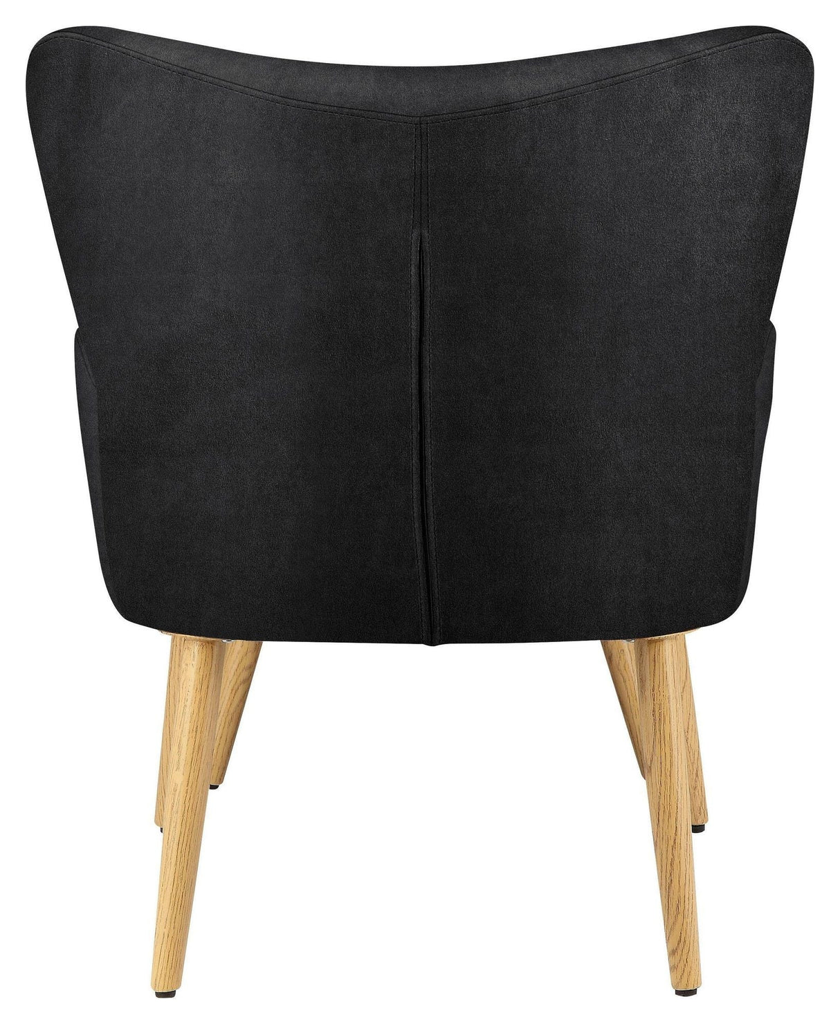 Caroline Armchair with footstool, microfibre black