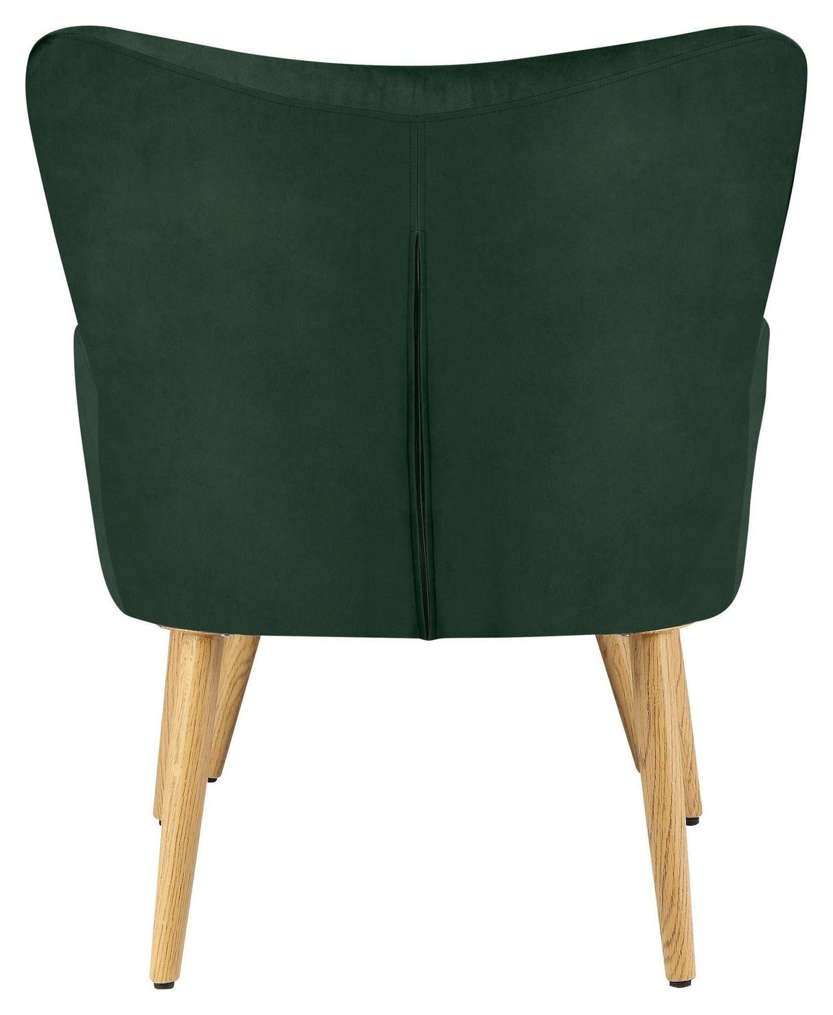 Caroline Armchair with footstool, velvet dark green