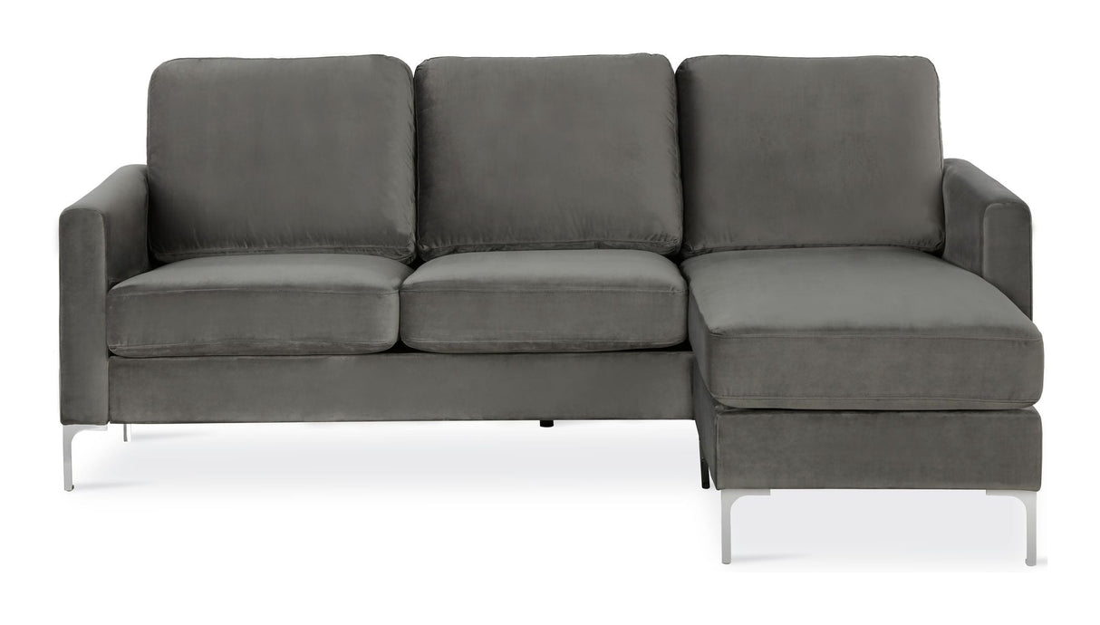 Chapman 2-seater sofa, Gray velvet