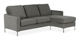 Chapman 2-seater sofa, Gray velvet