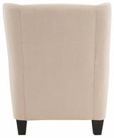 Chili Armchair w. Stool, Cream Microfiber