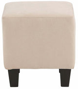 Chili Armchair w. Stool, Cream Microfiber