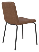 Corey Dining chair, Brown faux leather