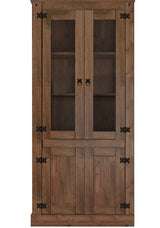 Corona Vitrine cabinet, stained pine dark