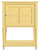 Fairmont Side table with storage, yellow