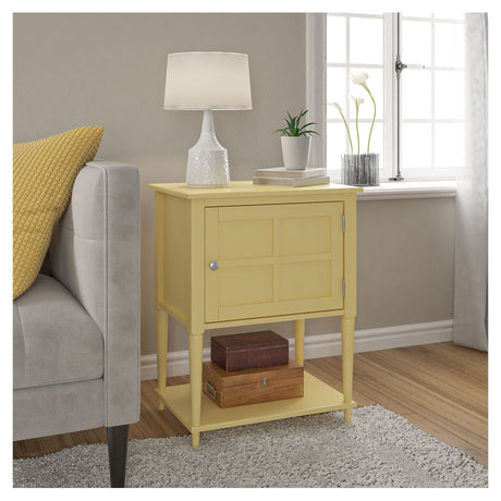 Fairmont Side table with storage, yellow