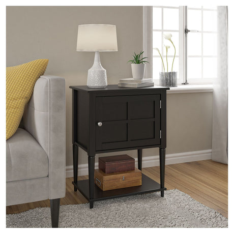 Fairmont Side table with storage, black