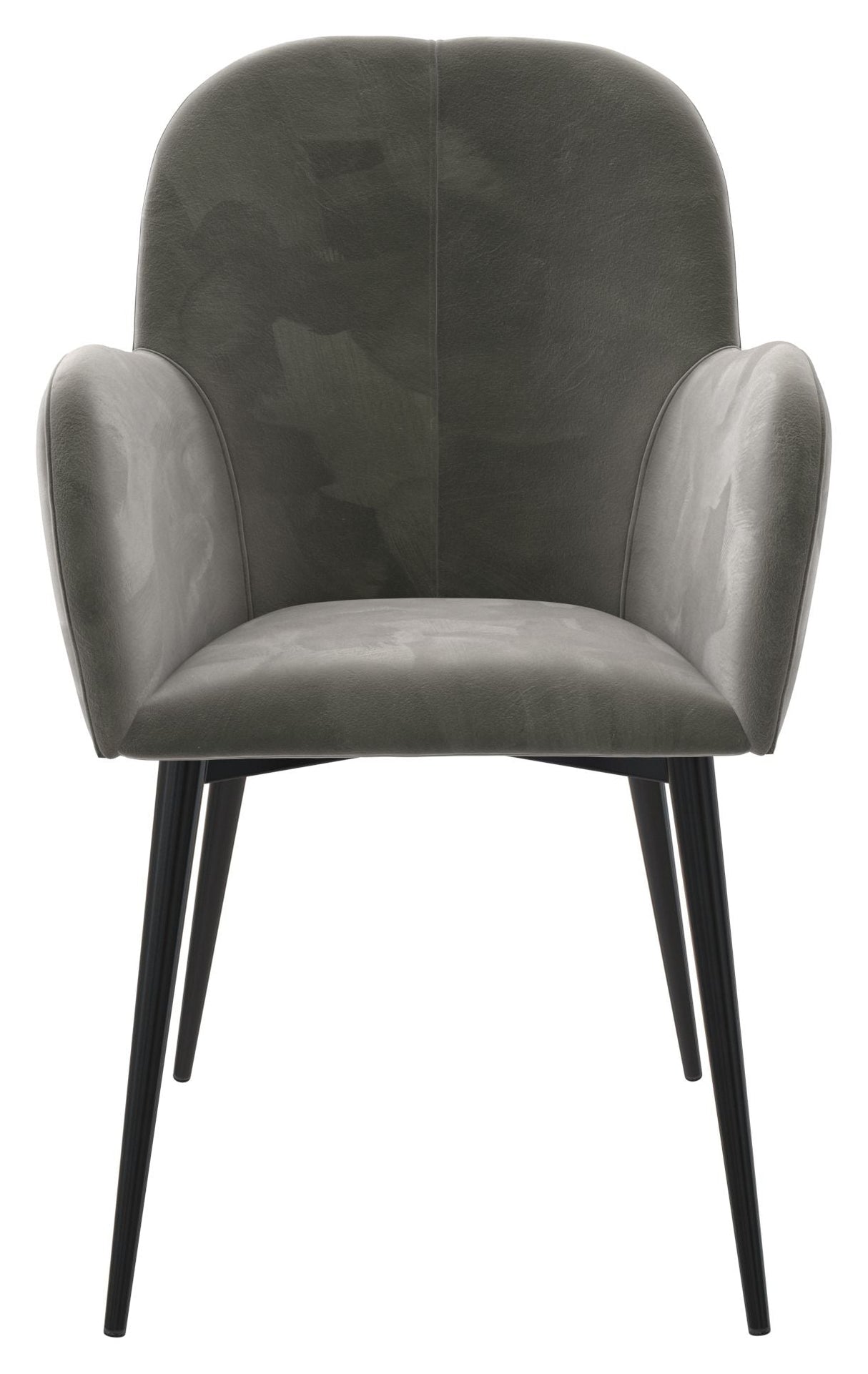 Fallon Lounge Chair, Gray velvet