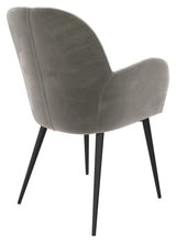 Fallon Lounge Chair, Gray velvet