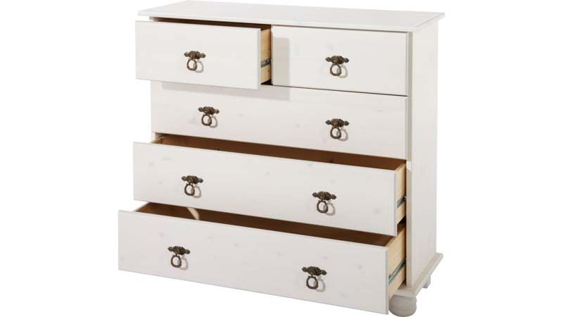 Farley Chest, white pigmented pine