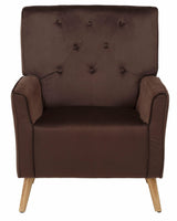 Filucca RELAX armchair with footstool and resting function, Brown velvet