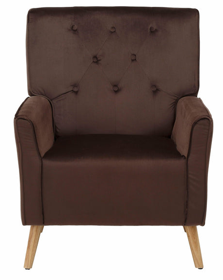 Filucca RELAX armchair with footstool and resting function, Brown velvet