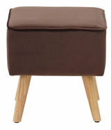 Filucca RELAX armchair with footstool and resting function, Brown velvet