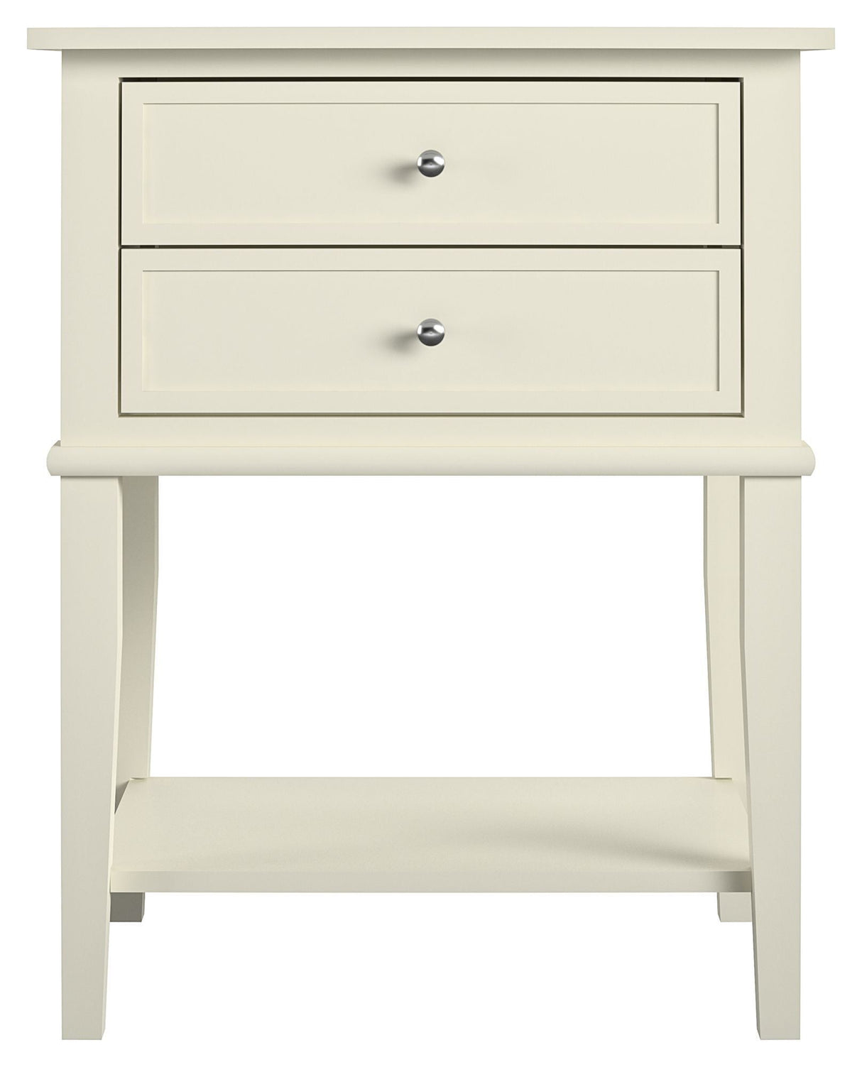 Franklin Side table with 2 drawers, white