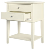 Franklin Side table with 2 drawers, white