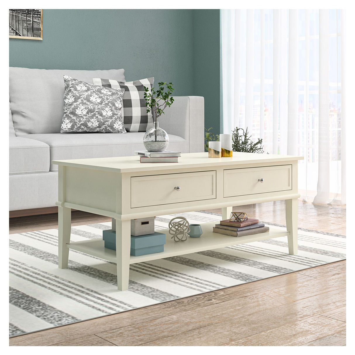 Franklin coffee table, White