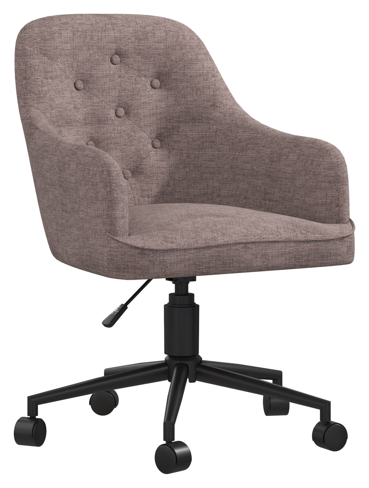 Her Majesty office chair with wheels and swivel function, Gray fabric