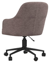 Her Majesty office chair with wheels and swivel function, Gray fabric