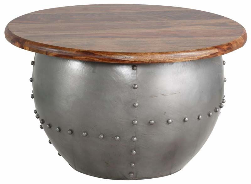 India Coffee Table Metal and Mango Wood