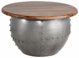 India Coffee Table Metal and Mango Wood