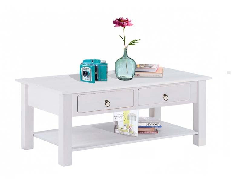 Inga Coffee table white pigmented pine, 110x60