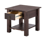 Inga Coffee Table Dark lacquered pine, 50x50