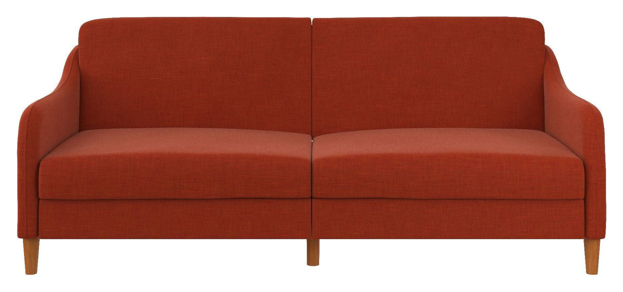 Jasper Sofa bed, burnt orange linen