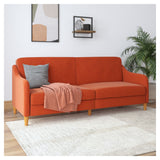 Jasper Sofa bed, burnt orange linen