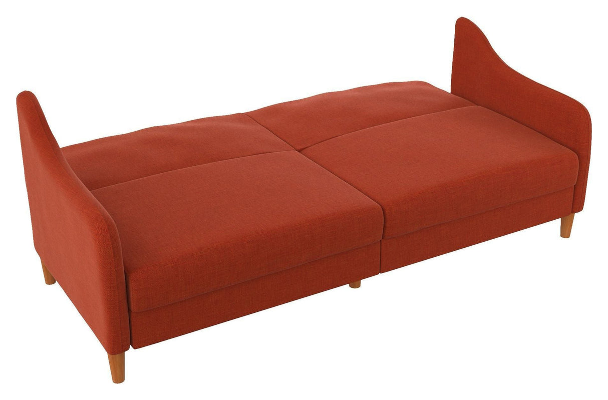 Jasper Sofa bed, burnt orange linen