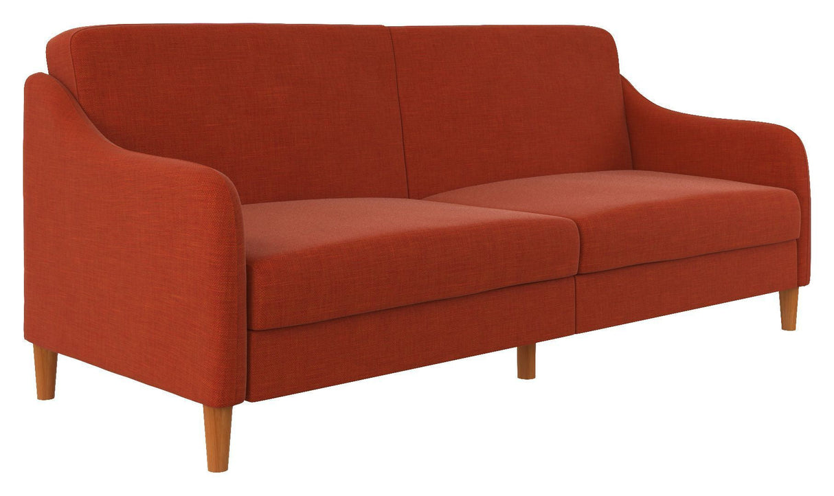 Jasper Sofa bed, burnt orange linen