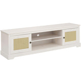 Lando TV table 2 doors, white/honey