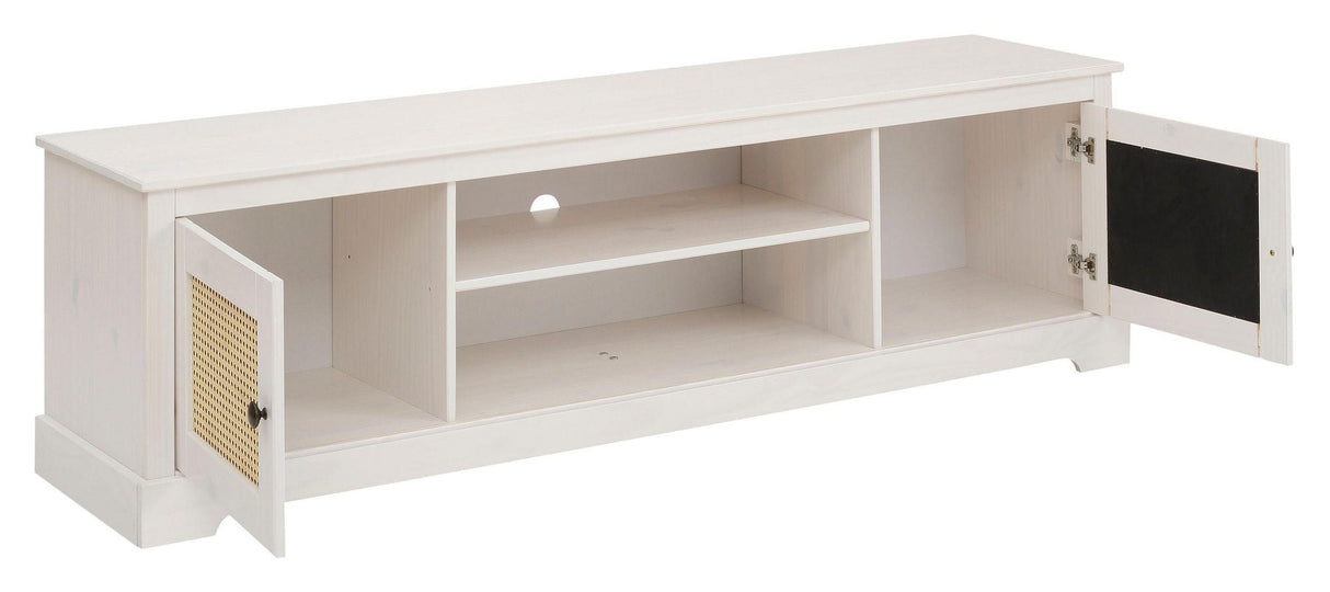 Lando TV table 2 doors, white/honey