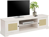 Lando TV table 2 doors, white/honey