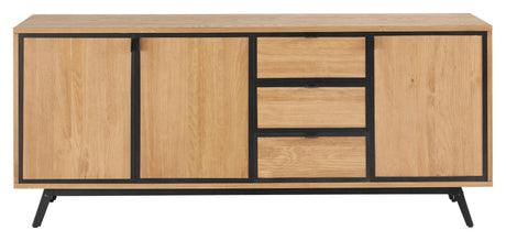 Macon sideboard 3 doors/3 drawers, nature/black