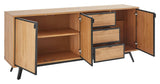 Macon sideboard 3 doors/3 drawers, nature/black