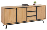 Macon sideboard 3 doors/3 drawers, nature/black