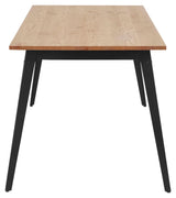 Macon dining table 160 cm, nature/black