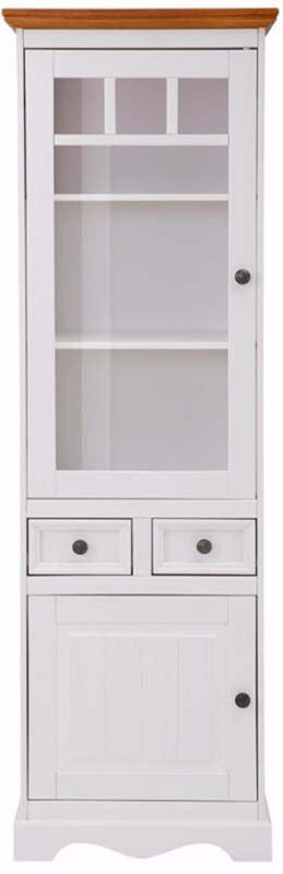 Mie Vitrine cabinet white pigmented/honey pine