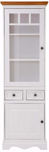 Mie Vitrine cabinet white pigmented/honey pine