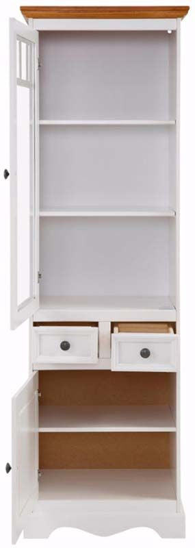 Mie Vitrine cabinet white pigmented/honey pine