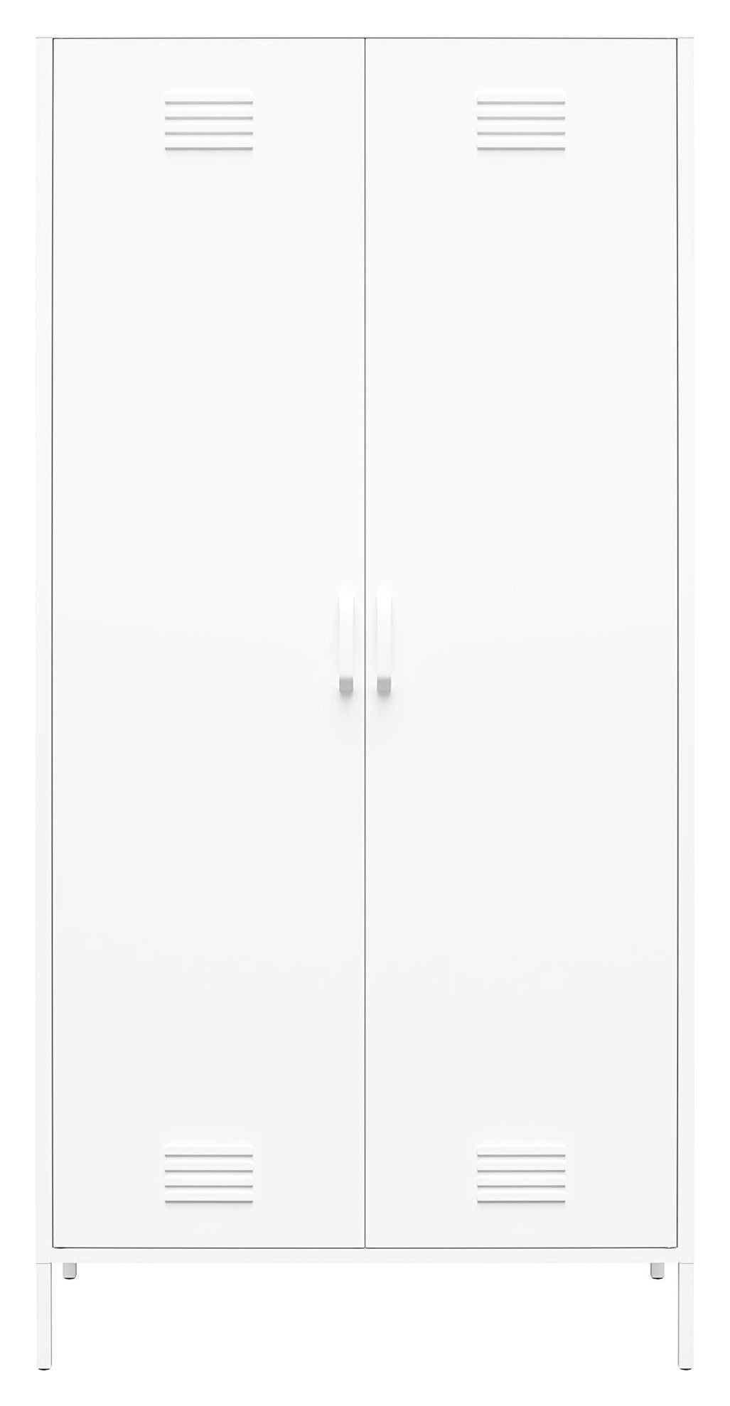 Mission District Metal Locker Cabinet, White