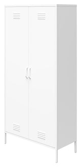 Mission District Metal Locker Cabinet, White