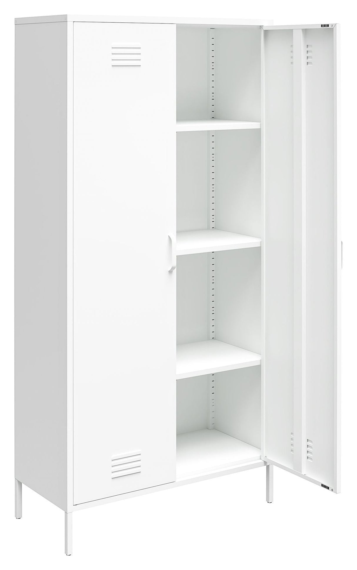 Mission District Metal Locker Cabinet, White