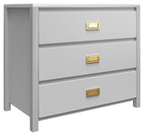 Monarch Hill Haven Children's Chest Gray, 3 drawers