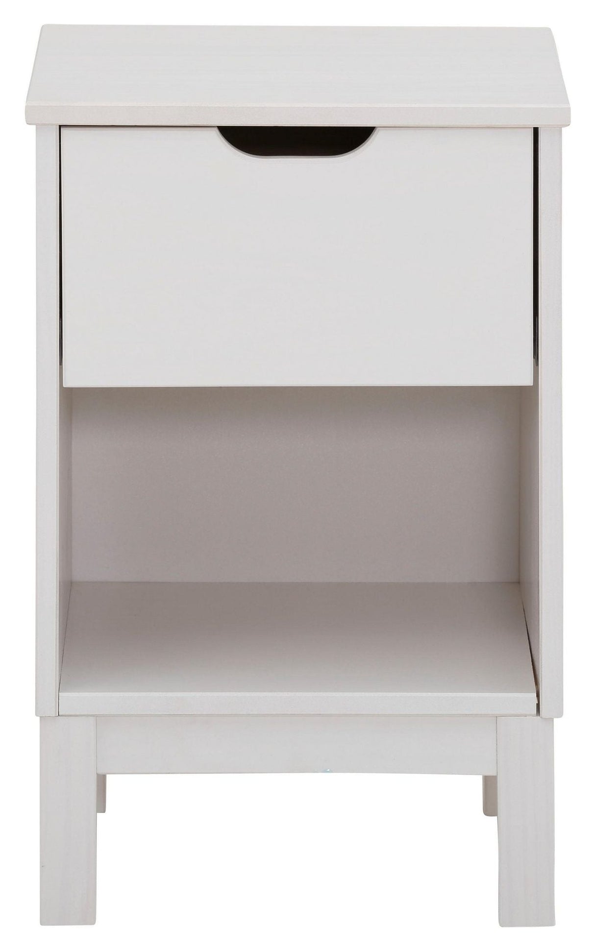 Paige Nako Bedside table with drawer, White pigment