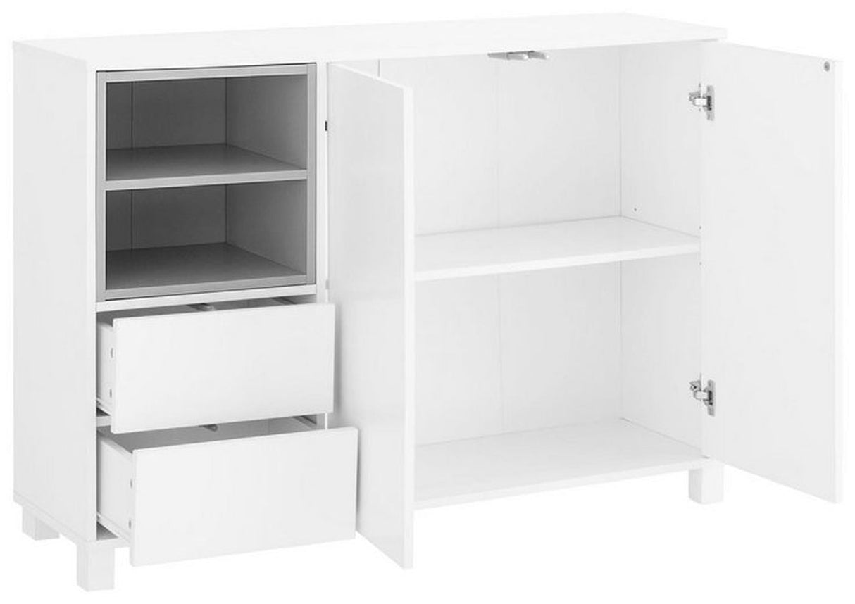 Paula Sideboard B120 cm, White/Gray