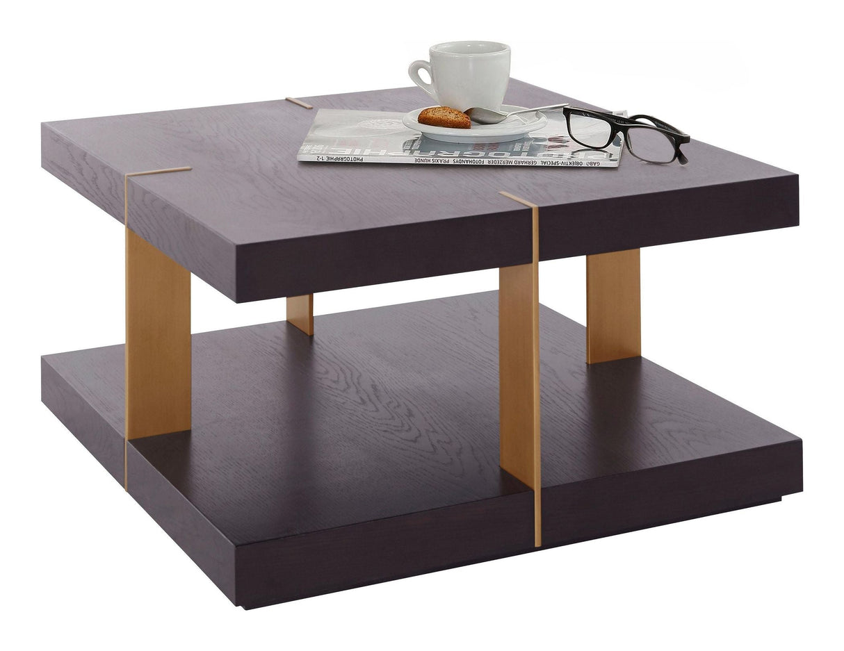 Rocky coffee table 90 cm, brown/bronze